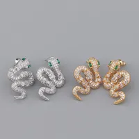 oro argento serpente diamante lungo orecchini di fascino per le donne Collana di lusso gioielli firmati da donna di alta qualità Festa di moda Regali di nozze di Natale Ragazze di compleanno