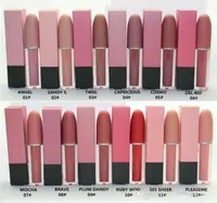 Satin Lip Gloss Rouge A Levres de 12 colores Luster M Brand lápiz labial con números de serie Tubo de aluminio Nuevo paquete 60pcs