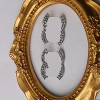 23SS NUEVO estilo diseñadores de marca de lujo Cartas Ear Stud Simple 18k Gold 925 Silver Geométrico Mujeres Cristal Rhinestone Diamond Earring Jewerlry