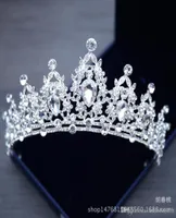 Sninestone Barrettes Wedding Headpieces Sieraden Tiara Crystal Diademas Princess Crown Headpiece for Dress Bridal Hair Accessories 1019461