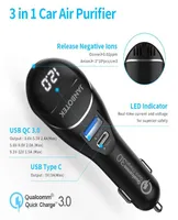 Whole LED Display Dual Port USB Smart Car Charger with Anion Air Purification Function 5V 31A9366106