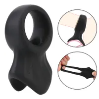 Tyg penis ring kuk onanator ringer silikon sex leksaker för män par fördröjning utlösning vuxen produkt gay mjuk silikon mini anal leksak real vagina suging