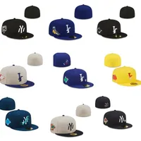 남자와 여자 축구 농구 팬들을위한 도매 야구 모자 팀 장착 모자 스냅 백 모자 1000 믹스 주문