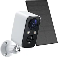 Kamera trådlöst utomhus med solpanelkameror för hemma, inomhuskamera med färg nattsyn, pir mänsklig upptäckt, 2-vägs samtal, IP66 WAT