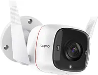 Tapo 2K QHD Camera Outdoor Wired, Capteur Starlight For Color Night Vision, Free IA Detection, Fonctionne avec Alexa Home, Siren intégrée,