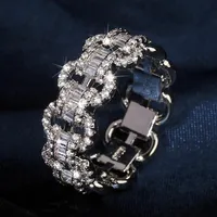 Sparkling Vintage 925 Sterling Silver CZ Diamond Promise Women Engagement Wedding Bridal Ring Gift286U