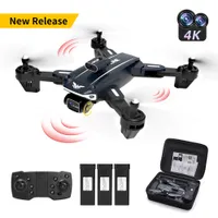 RC Drone met 4K HD Dual Camera for Kids FPV RC Quadcopter Intelligente 3 zijden Obstakelvermijding, Groot geschenk voor kinderen Volwassenen spelen binnen