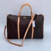 2019 new fashion men women travel bag duffle bag brand designer luggage handbags large capacity sport bag 54CM serial number lock323L