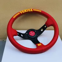 JDM Vertex 330mm 13Inch Red Steering Wheel Leather Drift Car Racing Game PC Steering Wheel