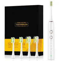 Sonische elektrische tandenborstel, EA350 Oplaadbare tandenborstels, 4 borstelkoppen, 4 modi, één lading gedurende 60 dagen, 38000 VPM Motor 2 minuten timer