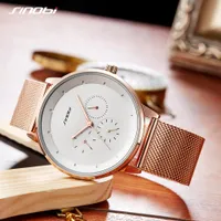 2023 Rose Gold Men assista Sinobi Top Brand Luxo Milan Mesh Band Fashion Date Casual Calendário Quartz Clock Business Watches Mens presente