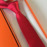 Męski liter jedwabny krawat czerwony żakardowy druk