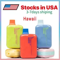 Estoques nos EUA, L-Mary 5000 Puffs E Cigarros descartáveis ​​Caixa Vape Pen 650mAh Recarregável 12ml Reutilizados REUSIDADES CARTURRIDES VAPESBAR, podem ser enviados para o Havaí, Alasca