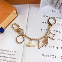 Luxe ontwerper Keychain Fashion Classic Brand Key Buckle Bloemletter Key Chain Handmade Gold Keychains Mens Dames Bag Pendant
