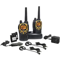 Потребительский радио GXT1030VP4 36-мильный 50 каналов GMRS Двухсторонний радио (черный/желтый) Composs
