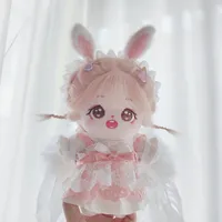 Copa de bebé de 20 cm Stock Plumas de muñecas de algodón alas de ángel Skirt Doll Dress Chica cambiando ropa