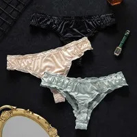 US Sexy Women Leather Briefs Heart Shape Buckle Shiny G-string Thong  Underwear