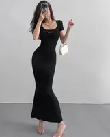 Frauen-Kleidungs-beiläufige Kleider-Kurzschluss-Hülsen-Sommer-Frauen-Kleid-Leibchen-Rock Outwear dünne Art mit Budge-Designer-Dame Sexy Dresses A017