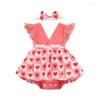 Romances para garotas roupas de duas peças conjuntos de coração estampado de coração mangas mangas de pescoço em V e touca rosa vermelho