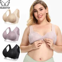 Plus Size Sexy Push Up Bra Front Closure Solid Color Brassiere Wireless  Bralette Breast Seamless Bras