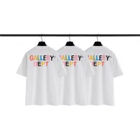 Stilista di abbigliamento Galleryes Depts Tees Rock Tshirt Stampa arcobaleno Marchio americano High Street T-shirt girocollo da uomo T-shirt manica corta Hip Hop