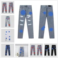 2023 Jeans de diseñador para hombre para mujer Haga pantalones viejos pantalones rectos estampados de letras del corazón para mujer hombre casual de estilo largo
