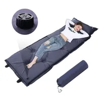 Camping Sleeping Pad, tapete de dormir autoinfling com travesseiro, almofada de acampamento de espuma de memória infladora para mochila e caminhada no colchão de ar