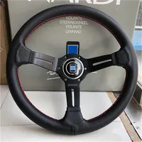 Universal JDM 13inch 330mm Leather Steering Wheel Rally Volantes Drift Tuning Racing Game Steering Wheels