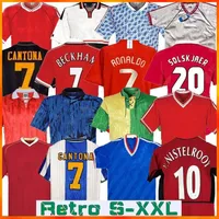 Retro 2002 Soccer Jerseys Men Football Shirts Giggs SCHOLES Beckham RONALDO CANTONA Solskjaer Manchester 07 08 93 94 96 97 98 99 86 88 90 91 UTD Top Quality