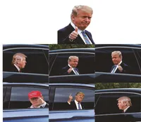 25x32cm Trump 2024 Autocollant automobile Banner Flags Party Supplies U.S.Dice Presidential élection PVC CARS Autocollants de fenêtre J0420