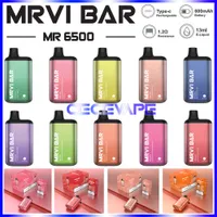 Authentique MRVI BAR 6500 Puffs jetable Vape Pen E Cigarette avec batterie rechargeable 650mAh préremplie 13ml Pod Elf Box VS Elfworld Ultra 5000
