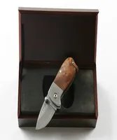 EDC Pocket Folding Knife Damscus Steel Blade Shadow Wood Handle Mini Small Keychain Knifes Liner Lock7751888