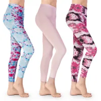 Yoga 3 paket kravat boya tozlukları kadınlar için atletik salon ve yoga pantolonları çift fırçalanmış 4 yollu streç nihai konfor ve tereyağı yumuşak hissi