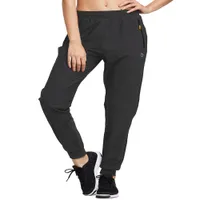 Yoga Women est un pantalon de randonnée à sec rapidement avec des poches à fermeture éclair coulant yoga noire xs