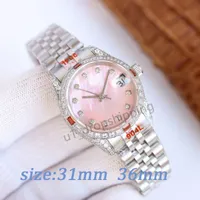 Montres mécaniques automatiques pour femmes 31 mm en acier inoxydable complet rose dames watch faction wristwatch 36 mm femmes montrent montre de luxe