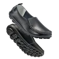 Buty do chodzenia kobiety wygodne skórzane buty płaskie poślizg na butach do jazdy buty do pieszych na zewnątrz