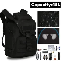 Outdoors Packs 45L Military Tactical Backpack Outdoor Camping Sac, MOLLE Large Assault Pack Bag, Sackepacks de travail de travail imperméable, Randonnée Da