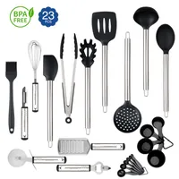 23 pezzi di utensili da cucina set di cottura in silicone set di cottura antiaderente Accessori per cucine Accessori gadget utensili in acciaio inossidabile REALMENTE