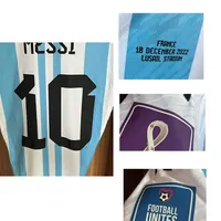 Home Textile Final Argentina vs France 2022 Match Ween Player Player Final Game Soccer Patch Badge324V