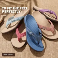 Sandálias ortopédicas de verão Mulheres chinelas de sapatos em casa slides femininos casuais flip flop para chausson femme plus size plana outdoor219g
