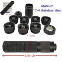 New MODULE Titanium D=1.5&quot;L=6.6&quot; 9mm Hole Fuel filter solvent trap 17-4 stainless steel cup COMPATIBLE1.375-24 Black 1/2-28,5/8-24