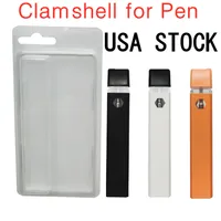 Clamshell Case Package für 1 ml Einweg-Vape-Stift USA Stock 1 Gramm leere Vaporizer-Blister-Clam-Shell-Verpackungspapierkarte Anpassen Verfügbar 800pcs / lot