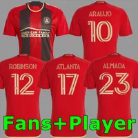 المشجعون لاعب الإصدار 23 24 MLS Atlanta United FC Soccer Jerseys 2023 2024 Home Maillots de Foot Martinez Barco Robinson Araujo Almada Soccer Shirt