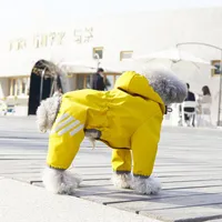 Abbigliamento vestiti per cani riflettenti in rete impermeabile per salto traspirante per cane impermeabile giacca a strisce abiti per animali domestici resistenti all'acqua