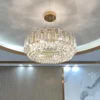 Kroonluchters led transparant kristal kroonluchter modern licht luxe verlichting 2023 glans woonkamer decoratief