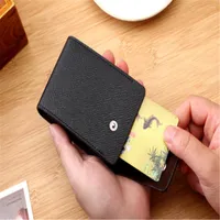 Förvaringspåsar 2023 mode unisex män affärsläder plånbok id hållare namn kort fall ficka arrangör pengar telefon myntpåse