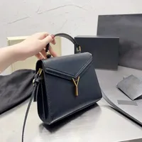 Fashion Ysle Designer Bag Luxury Bag Hand Shoulder Bag Cassandras Bag Mini Black Women Bag Bag Bag Bag Letter Metal Bag Fomen Bolsas de embrague
