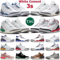 3 basketball shoes men women 3s White Cement Reimagined Wizards Fire Red Dark Iris UNC Racer Blue Lucky Pine Green Rust Pink mens trainers outdoor sports sneakers