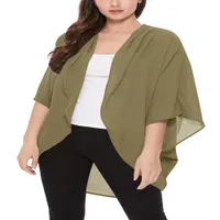 Loose Fit 3 4 Ärmel Kimono Style Cover Up Solid Cardigan S-3XL