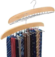 Tie Rack, Ezoware Tie Rack Justerbart slipsbälte Scarf Hanger Holder Hook Ties Scarf For Closet Organizer - Beige
